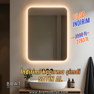 Brat B051 Dokunmatik Açma Kapamalı Led Ayna