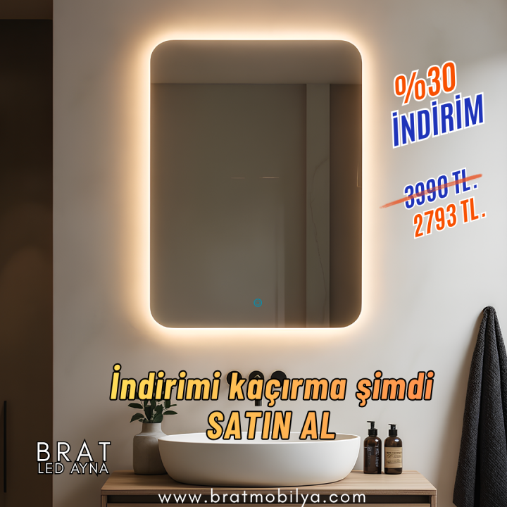 Brat B051 Dokunmatik Açma Kapamalı Led Ayna