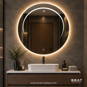 Brat B066 Dokunmatik Açma Kapamalı Yuvarlak Led Ayna