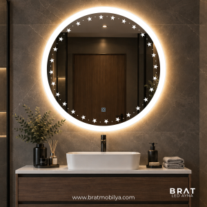 Brat B097 Dokunmatik Açma Kapamalı Yuvarlak Led Ayna