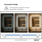 Brat B0103 Dokunmatik Açma Kapamalı Led Ayna
