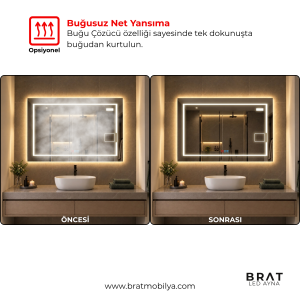 Brat B0102 Dokunmatik Açma Kapamalı Led Ayna