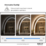 Brat B0101 Dokunmatik Açma Kapamalı Asimetrik Led Ayna