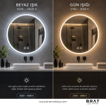 Brat B0101 Dokunmatik Açma Kapamalı Asimetrik Led Ayna
