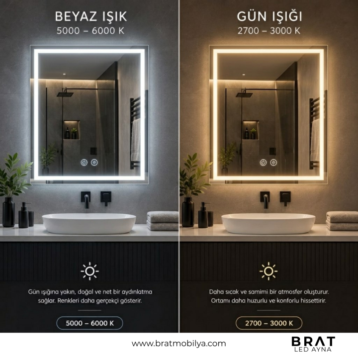 Brat B0103 Dokunmatik Açma Kapamalı Led Ayna