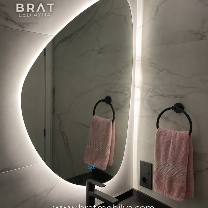 Brat B0101 Dokunmatik Açma Kapamalı Asimetrik Led Ayna