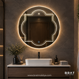 Brat B070 Dokunmatik Açma Kapamalı Yuvarlak Led Ayna