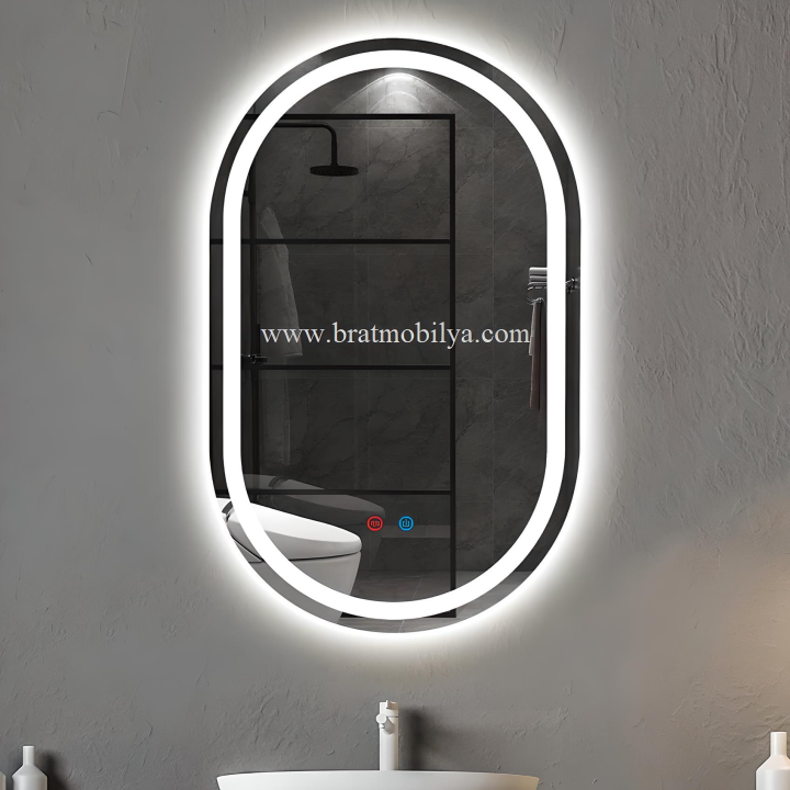 Brat B091 Dokunmatik Açma Kapamalı Kapsül Kesim Led Ayna